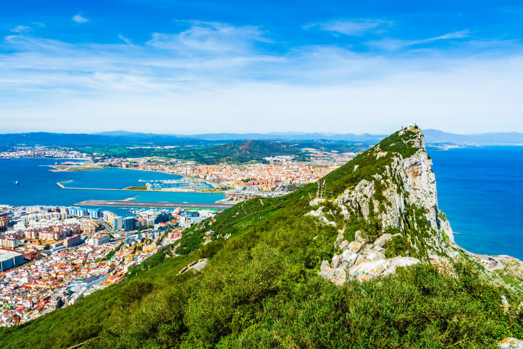 Gibraltar,,United,Kingdom:,The,Tip,Of,The,Rock,Of,Gibraltar.