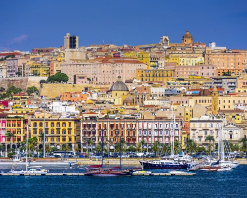 Cagliari,,Sardinia,,Italy,Cityscape.