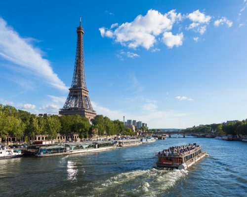 The,Eiffel,Tower,And,Seine,River,In,Paris,,France
