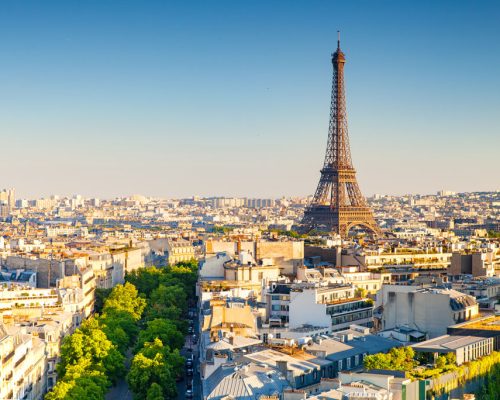 Cityscape,Of,Paris,By,The,Sunset