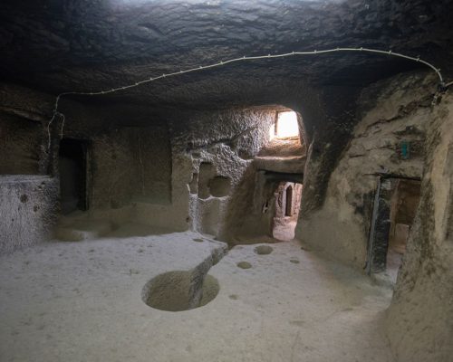 Inside,Guzelyurt,Underground,City,In,Cappadocia,,Guzelyurt,Valley,,Turkey.,An