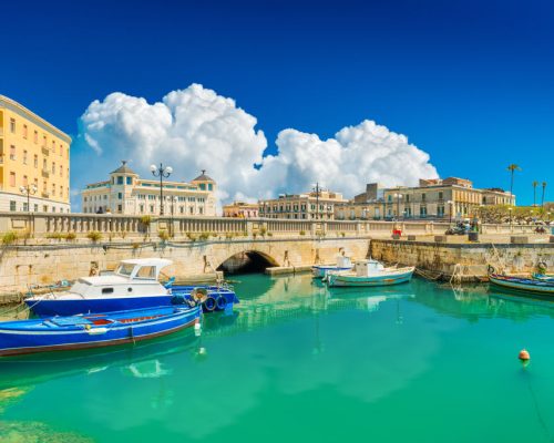 Scenic,View,Of,Ortygia,(ortigia),,Syracuse,,Italy.,Cityscape,Of,The
