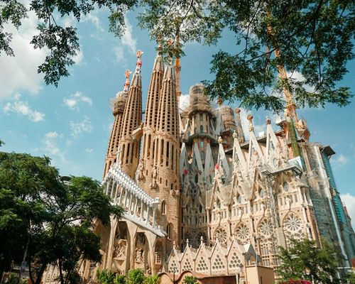 Sagrada,Familia,Seen,From,The,Park