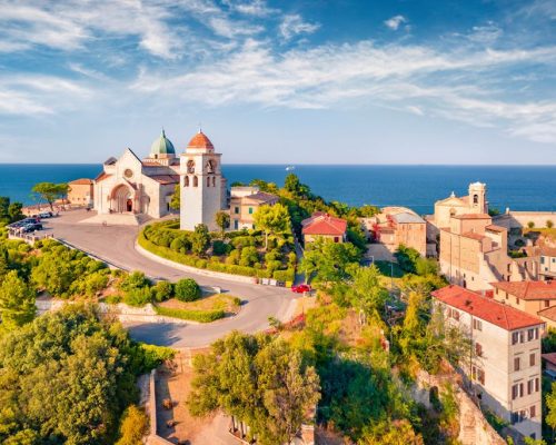 View,From,Flying,Drone,Of,Cattedrale,Di,San,Ciriaco,Church
