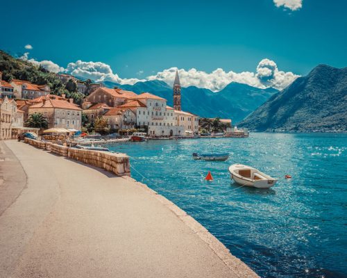 Harbour,And,Boats,In,Sunny,Day,At,Boka,Kotor,Bay