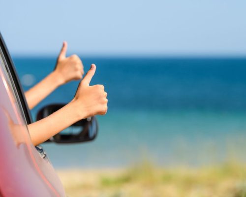 Two,Children's,Hands,With,A,Thumbs,Up,Gesture,From,The