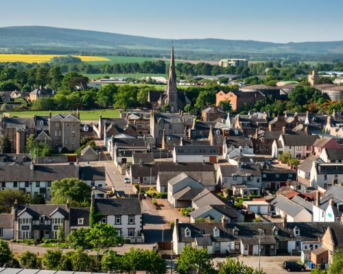 Aerial,View,Of,Invergordon,And,A,Free,Church.,Higland,,Scotland,
