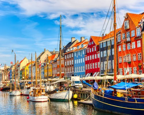 Copenhagen,Iconic,View.,Famous,Old,Nyhavn,Port,In,The,Center