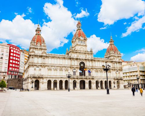 City,Hall,Or,Municipal,Palace,Or,Concello,Da,Coruna,At