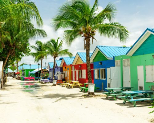 Colourful,Houses,On,The,Tropical,Island,Of,Barbados,In,The