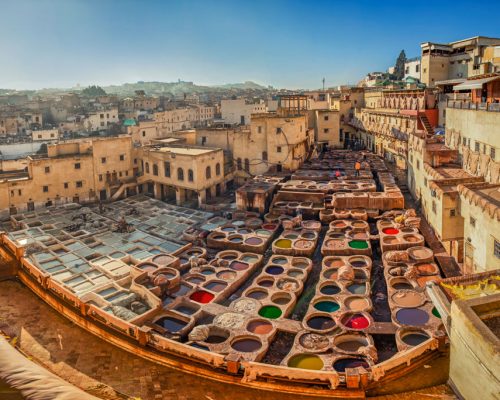 Panoramic,View,Of,The,Tannery,Fez,Morocco
