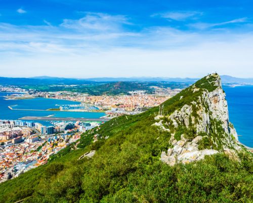 Gibraltar,,United,Kingdom:,The,Tip,Of,The,Rock,Of,Gibraltar.