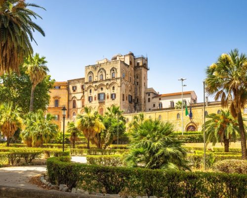 The,Palazzo,Dei,Normanni,-,Royal,Palace,Of,Palermo,,Landmark