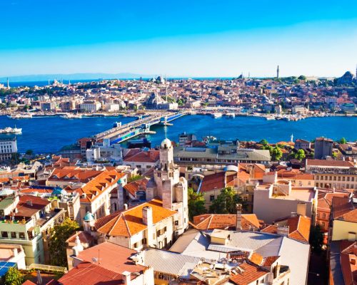 Istanbul.,Panoramic,View,From,Galata,Tower,To,Golden,Horn,,Turkey